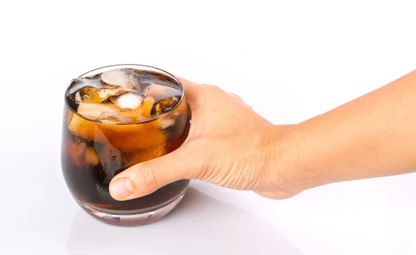 Cola drank met ijs — Stockfoto