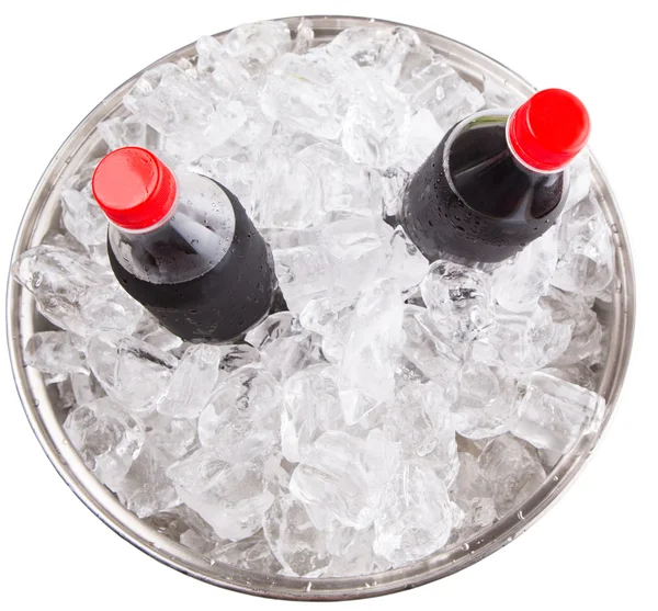 Cola Drinks With Ice Cubes — Stock Photo, Image