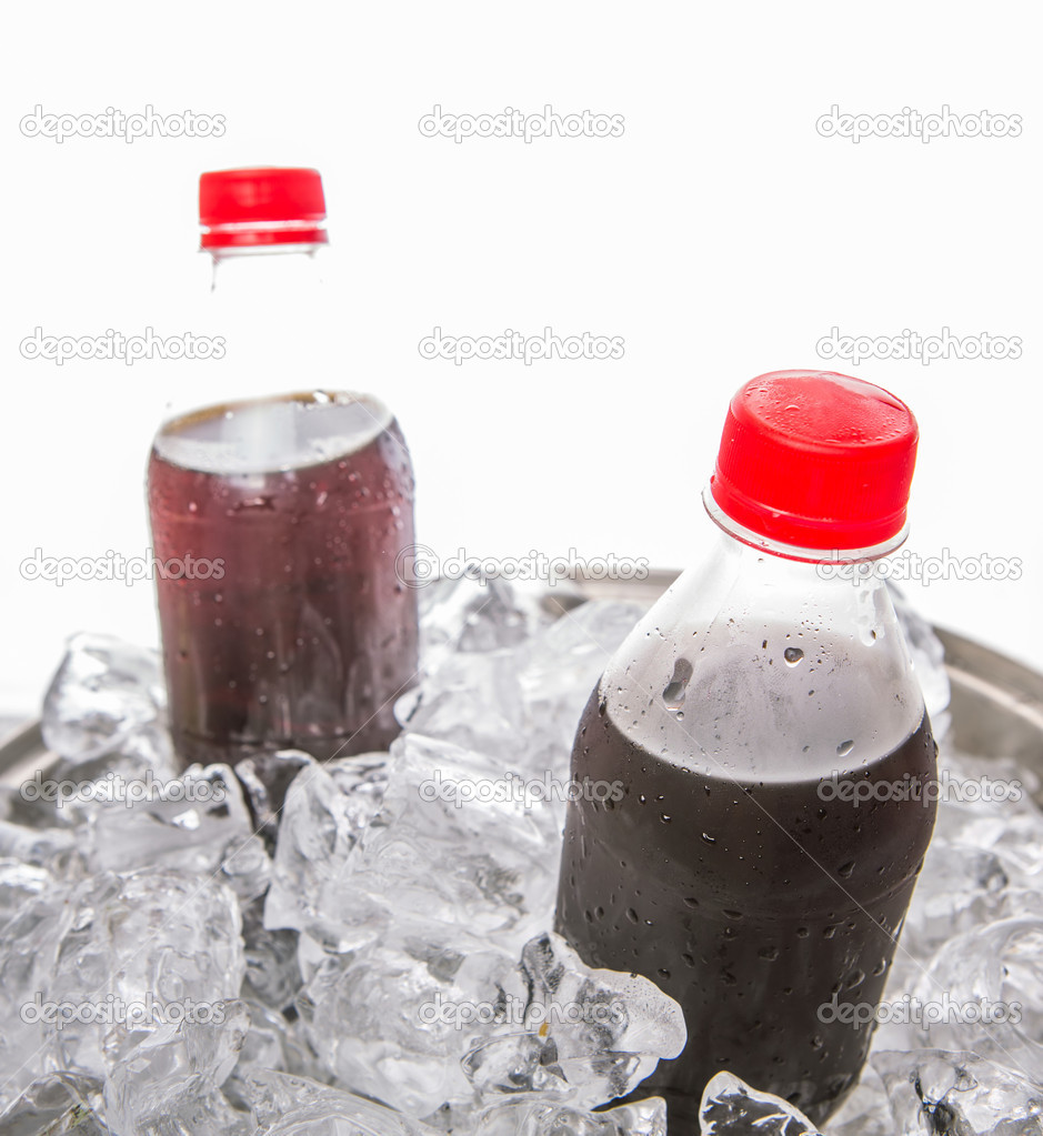 Cola Drinks With Ice Cubes