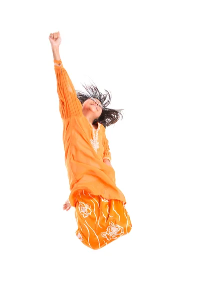 Young Asian Girl Jumping — Stock Photo, Image