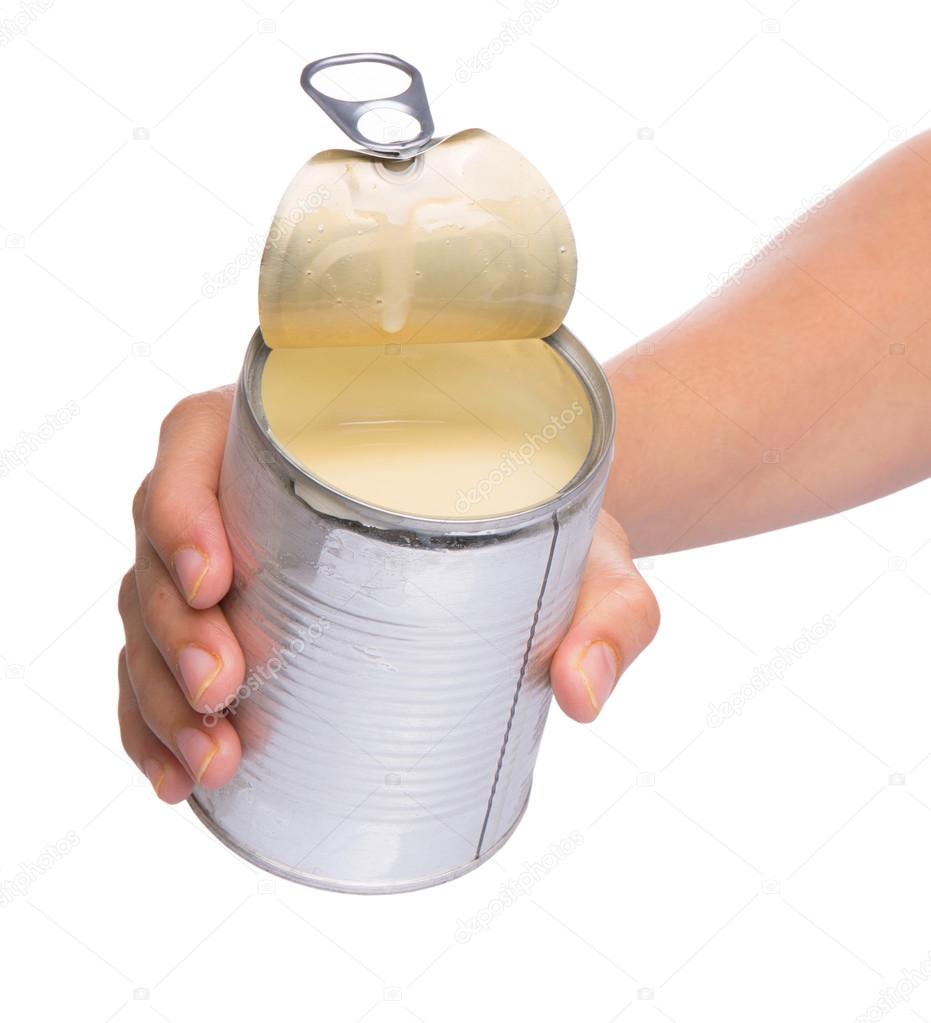 Holding A Can of Condensed Milk