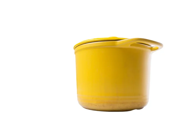 Yellow Cooking Pot — Stock Photo, Image