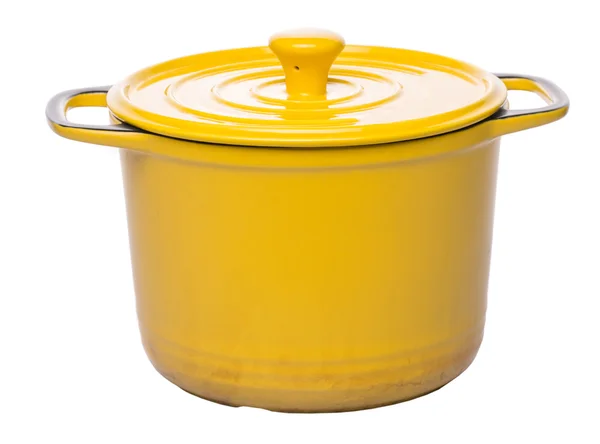 Pot de cuisson jaune — Photo