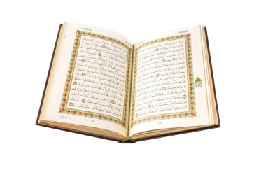 ahşap bir kitap Kuran-ı Kerim