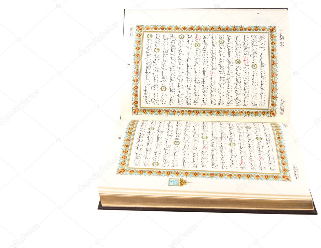 The holy Quran on a wooden book