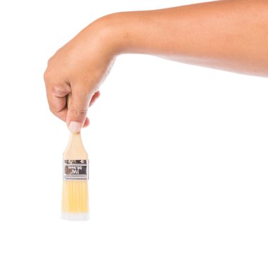 Erkek el tutarak bir boya fırçası