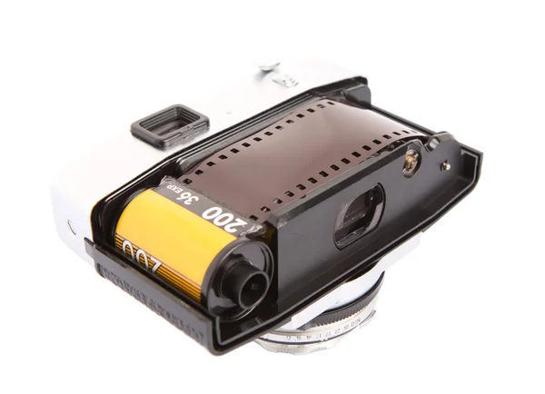 Old Camera And Film Cartridge — Stock Photo, Image