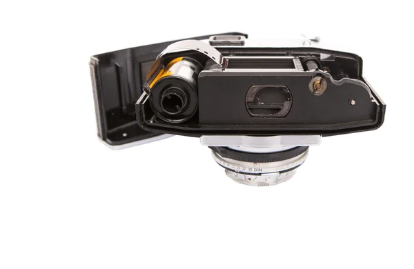 Stary aparat fotograficzny i filmowy kasety — Zdjęcie stockowe