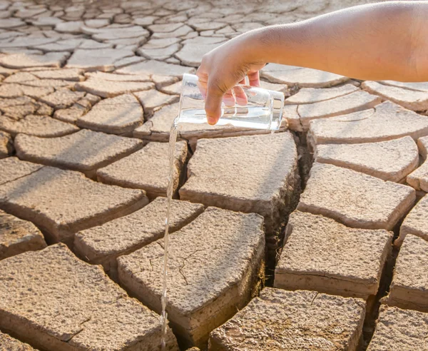 Dorre bodem en water — Stockfoto