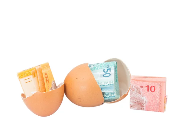 Sedler i egg – stockfoto