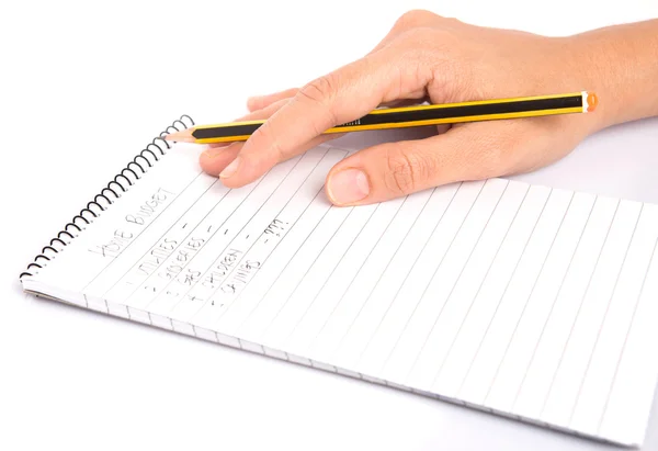 Home Budget List On Notepad — Stock Photo, Image