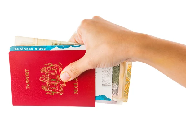 Passport and Currency — Stock Photo, Image