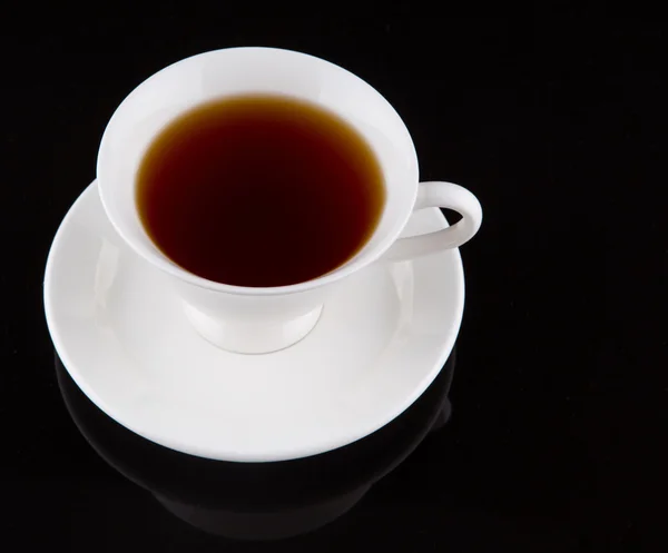 Tea On Black Background — Stock Photo, Image