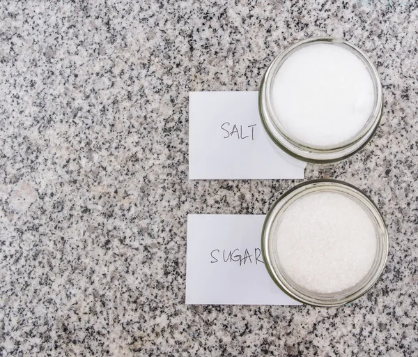 Salz und Zucker — Stockfoto