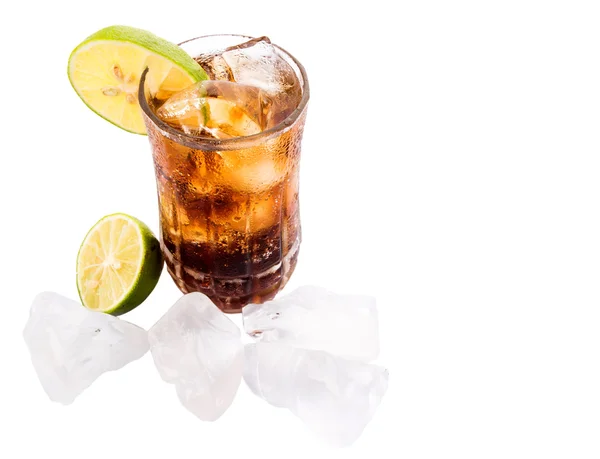 Iced tea with ice cube — Stock Photo, Image