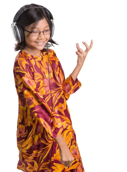 Young Girl With Headphone — Stock Photo, Image