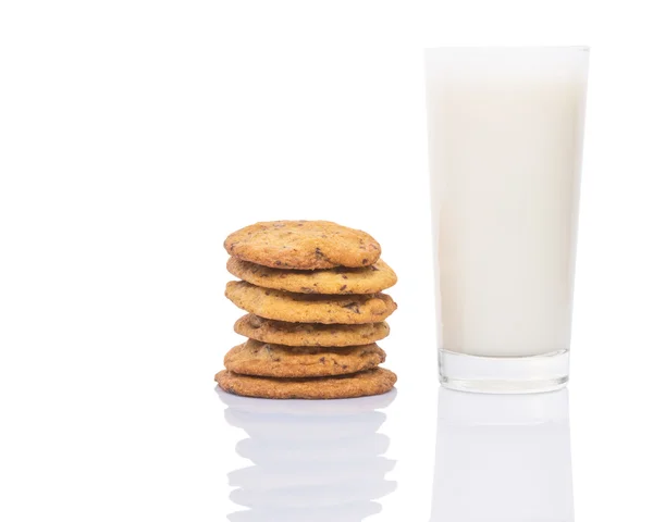Milk And Home Made Cookies — Stock Photo, Image