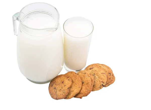 Молоко и домашнее печенье — стоковое фото