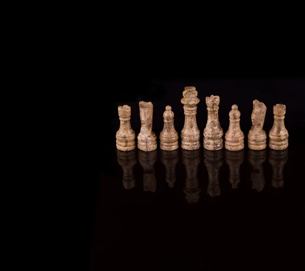 Шахматы из камня — стоковое фото
