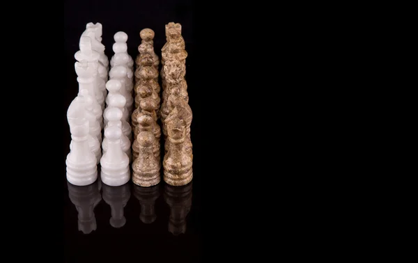 Piedra hecha juego de ajedrez —  Fotos de Stock