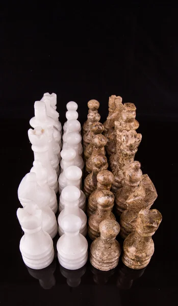 Piedra hecha juego de ajedrez —  Fotos de Stock