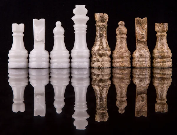 石を作ったチェスセット — ストック写真