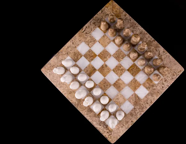 돌 만든된 체스 세트 — 스톡 사진