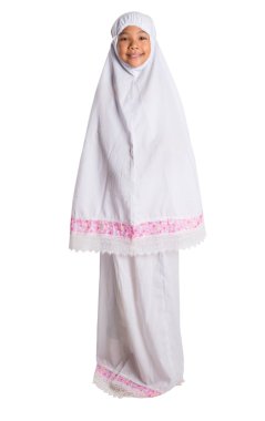 Beyaz Tesettür genç Müslüman kız