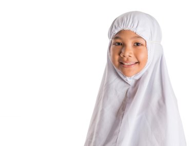 Beyaz Tesettür genç Müslüman kız