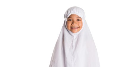 Beyaz Tesettür genç Müslüman kız