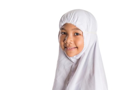 Beyaz Tesettür genç Müslüman kız