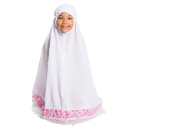 Beyaz Tesettür genç Müslüman kız
