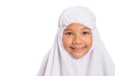 Beyaz Tesettür genç Müslüman kız