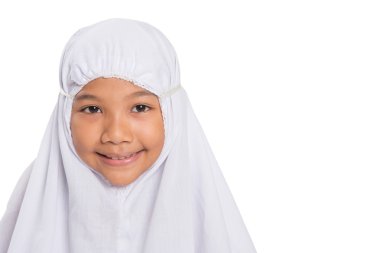 Beyaz Tesettür genç Müslüman kız