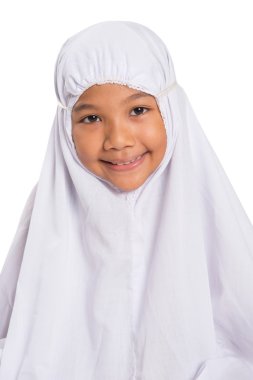 Beyaz Tesettür genç Müslüman kız