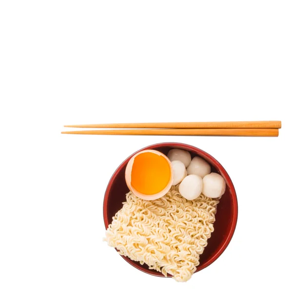 Ongekookt noodle en ingrediënten — Stok fotoğraf