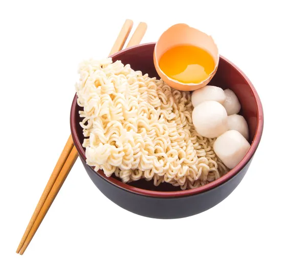 Uncooked Noodle and Ingredients — Stock Photo, Image