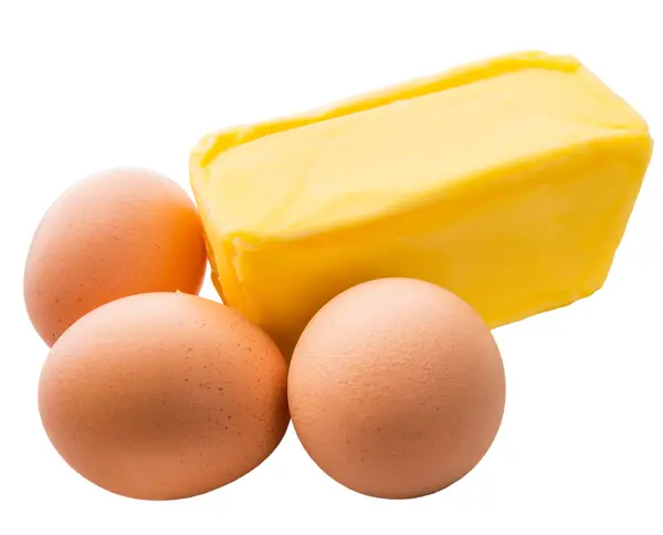 Яйца и масло — стоковое фото