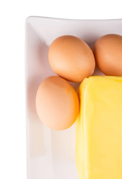 Ägg och smör — Stockfoto