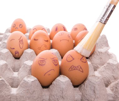 tavuk yumurta yüz ifadeleri