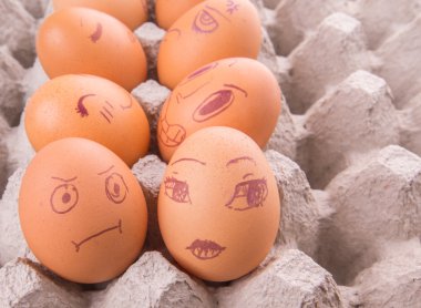 tavuk yumurta yüz ifadeleri