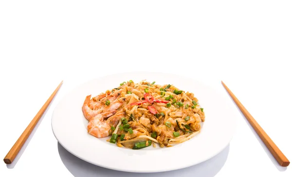 Char kway teow çubuk ile — Stok fotoğraf