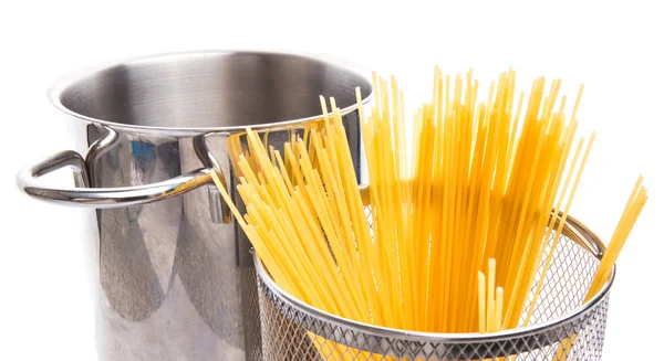 Spaghetti In A Pot — Stock Photo, Image