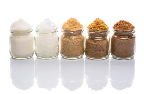 Різноманітність різних цукру — стокове фото