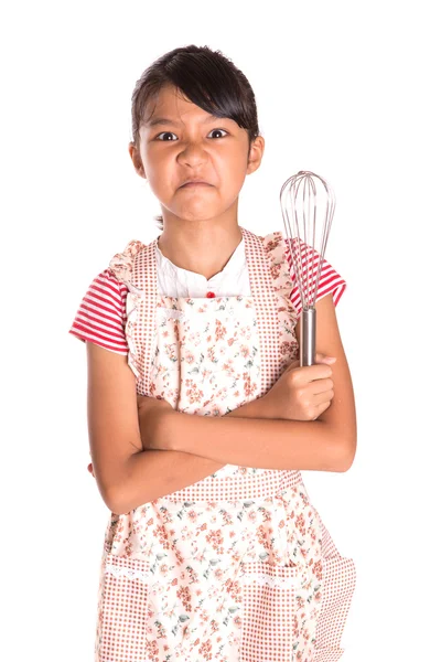 Girl With Egg Beater — Stock Photo, Image