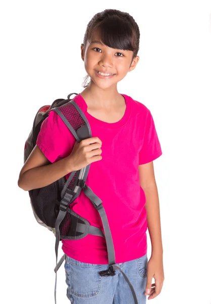 Young Girl With Backpack — Stock Photo, Image