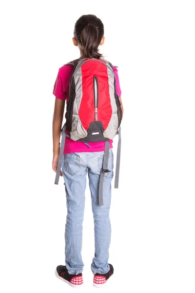 Junges Mädchen mit Rucksack — Stockfoto