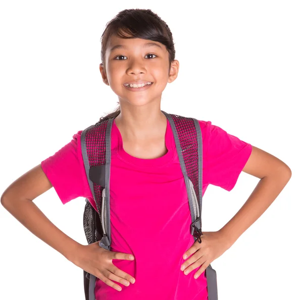 Young Girl With Backpack — Stock Photo, Image