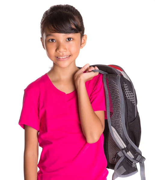 Young Girl With Backpack — Stock Photo, Image