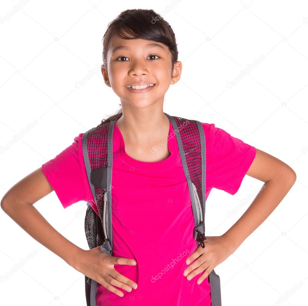 Young Girl With Backpack